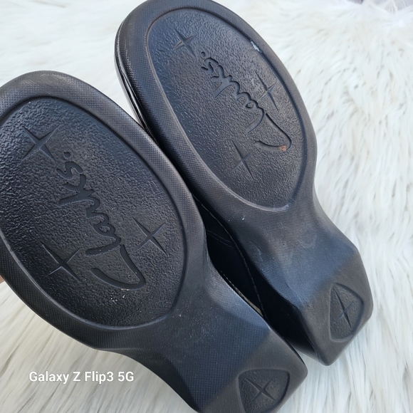 Clarks Black Slip On Loafers Mules 7M - Picture 7 of 12